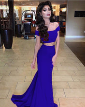 Load image into Gallery viewer, Mermaid Style Two Piece Prom Dresses Off The Shoulder