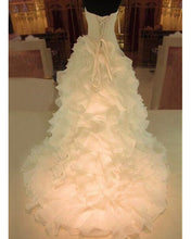 Load image into Gallery viewer, Organza Wedding Dresses Mermaid Ruffles Train