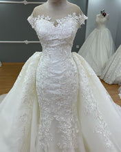 Load image into Gallery viewer, Sheer Neck Wedding Dresses Mermaid