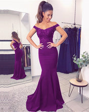 Load image into Gallery viewer, alinanova mermaid evening dresses 7013 purple
