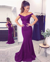 Load image into Gallery viewer, alinanova mermaid evening dresses 7013 purple