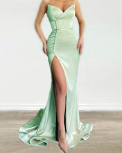 Load image into Gallery viewer, Mermaid Mint Green Prom Dresses