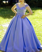 Load image into Gallery viewer, Modest Ball Gown Prom Dresses With Pockets