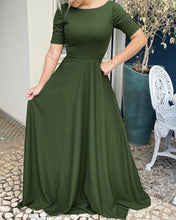 Load image into Gallery viewer, Modest Olive Green Bridesmaid Dresses