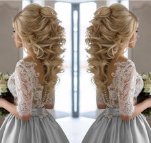 Load image into Gallery viewer, Silver Wedding Dresses With Satin