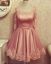 Load image into Gallery viewer, Modest Homecoming Dresses Lace 3/4 Sleeves-alinanova