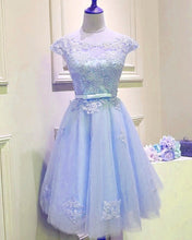 Load image into Gallery viewer, Modest Homecoming Dresses Baby Blue