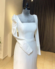 Load image into Gallery viewer, Modest Mermaid Wedding Dress Satin Long Sleeve
