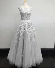 Load image into Gallery viewer, Silver Prom Dresses Ball Gown