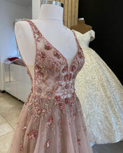 Load image into Gallery viewer, V Neck Prom Dresses