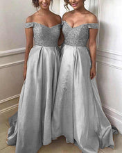 Load image into Gallery viewer, Silver Bridesmaid Dresses 2020
