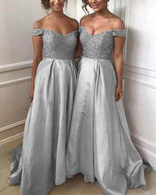 Load image into Gallery viewer, Silver Bridesmaid Dresses 2020