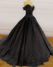 Load image into Gallery viewer, Black Princess Wedding Dress