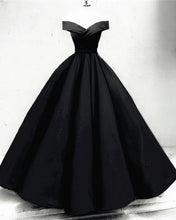 Load image into Gallery viewer, Off The Shoulder Ball Gown Satin Dresses