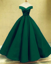 Load image into Gallery viewer, Off The Shoulder Ball Gown Satin Dresses