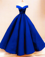 Load image into Gallery viewer, Off The Shoulder Ball Gown Satin Dresses-alinanova