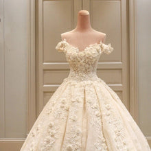 Load image into Gallery viewer, Off The Shoulder Lace Wedding Dresses Ball Gown