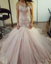 Load image into Gallery viewer, Pink Mermaid Prom Dresses