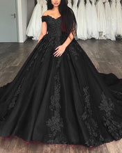 Load image into Gallery viewer, Black Quinceanera Dresses 2019