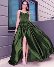 Load image into Gallery viewer, Olive Green Wedding Bridesmaid Dresses