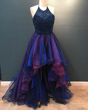 Load image into Gallery viewer, Ombre Prom Dresses Front Short Long Back