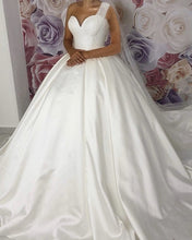 Load image into Gallery viewer, One Shoulder Wedding Dresses Ball Gown Sequins Sweetheart-alinanova
