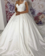 Load image into Gallery viewer, One Shoulder Wedding Dresses Ball Gown Sequins Sweetheart-alinanova