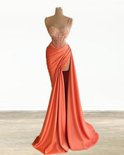 Load image into Gallery viewer, Mermaid Peach Prom Dresses