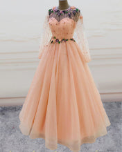 Load image into Gallery viewer, Peach Prom Dresses Long Sleeves
