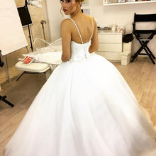 Load image into Gallery viewer, Pearl Embroidery Beaded Tulle Princess Wedding Dresses
