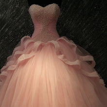 Load image into Gallery viewer, Pearl Sweetheart Ruffles Wedding Dress Ball Gown