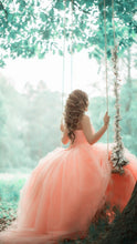 Load image into Gallery viewer, Pink Coral Lace Beading Tulle Ball Gowns Quinceanera Dresses