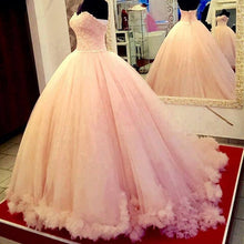 Load image into Gallery viewer, Pink Lace Appliques Sweetheart Tulle Quinceanera Dresses Ball Gowns-alinanova
