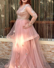 Load image into Gallery viewer, Plus Size Pink Prom Dresses