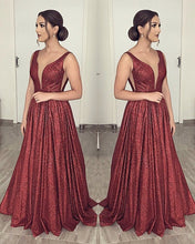 Load image into Gallery viewer, Burgundy Sequin Dresses