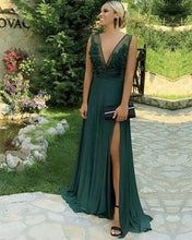 Load image into Gallery viewer, Hunter Green Prom Dresses 2020