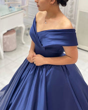 Load image into Gallery viewer, Plus Size Ball Gown Dresses Satin Off Shoulder