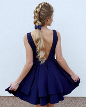 Load image into Gallery viewer, Short Navy Blue Dress Semi Formal