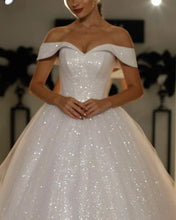 Load image into Gallery viewer, Princess /Ball Gown Wedding Dress Glitter Off The Shoulder
