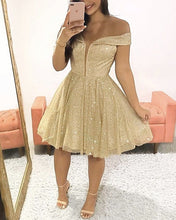 Load image into Gallery viewer, Rose Gold Sequin Homecoming Dresses