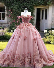 Load image into Gallery viewer, Rose Pink Ball Gown