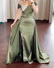 Load image into Gallery viewer, Mermaid Sage Green Formal Gown