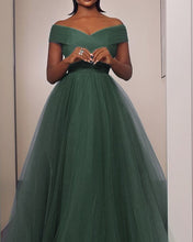 Load image into Gallery viewer, A-line Off The Shoulder Tulle Dress