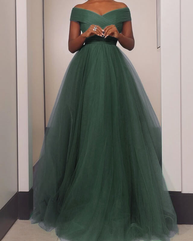 slim fit dress slacks Emerald Green Glitter Maxi Tulle Prom Dress,Wedding Guest Dress,Weddin –  Simplepromdress