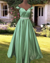 Load image into Gallery viewer, Sage Green Ball Gown