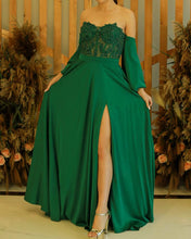 Load image into Gallery viewer, Dark Green Chiffon Prom Dresses