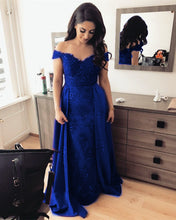 Load image into Gallery viewer, Lace Mermaid Off Shoulder Dresses With Detachable Skirt