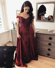 Load image into Gallery viewer, Lace Mermaid Off Shoulder Dresses With Detachable Skirt-alinanova