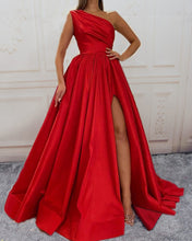 Load image into Gallery viewer, Red Prom Dresses One Shoulder