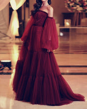 Load image into Gallery viewer, Tulle Prom Dresses Removable Sleeves-alinanova